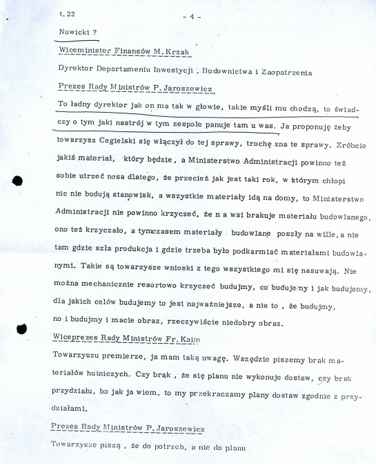 Stenogram z Posiedzenia rzdu w 1976 r.